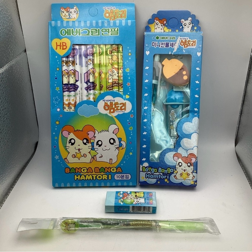 Banga Banga Hamtari Vintage Stationary lot With Eraser , pencils , pen